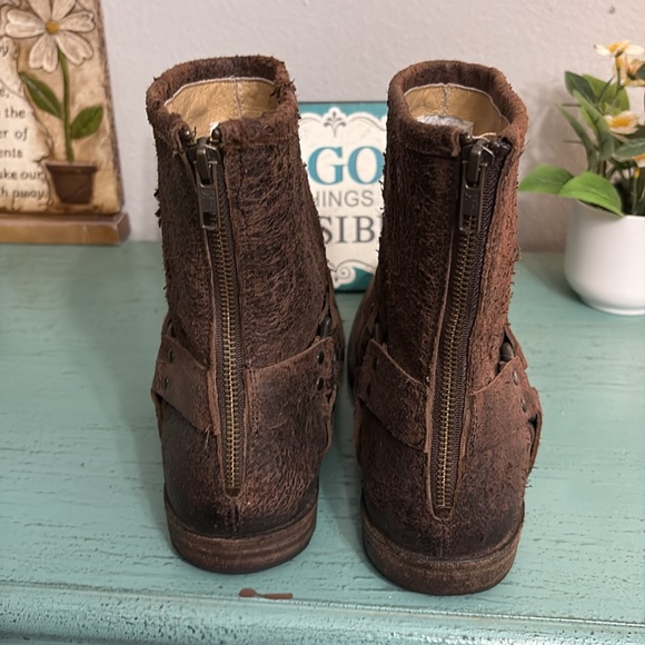 Men's Brown Leather Frye Boots SZ 11.5 D box 140 - Picture 3 of 7